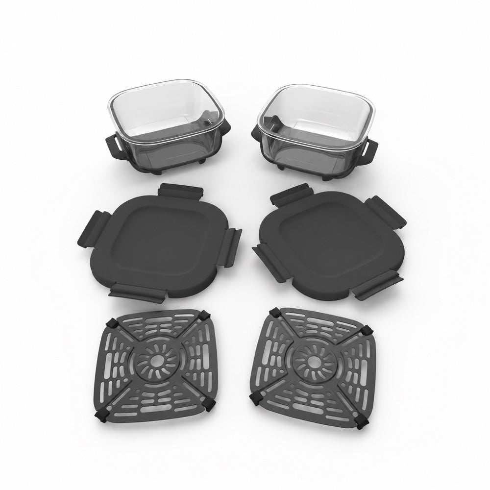 6-Cup Glass Air Fryer Containers 2-Pack