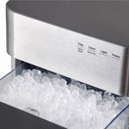 Stainless steel nugget ice maker control panel