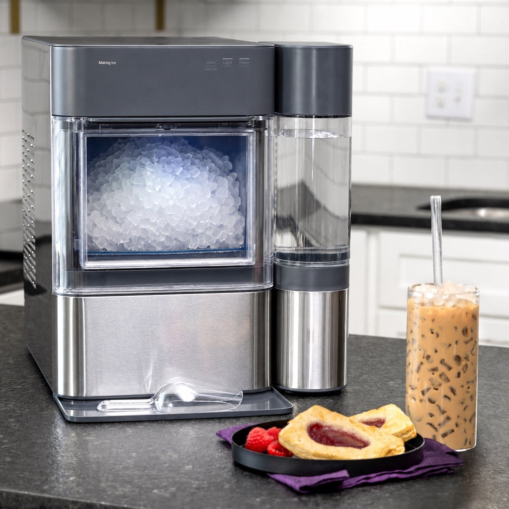Carbon black nugget ice maker lifestyle