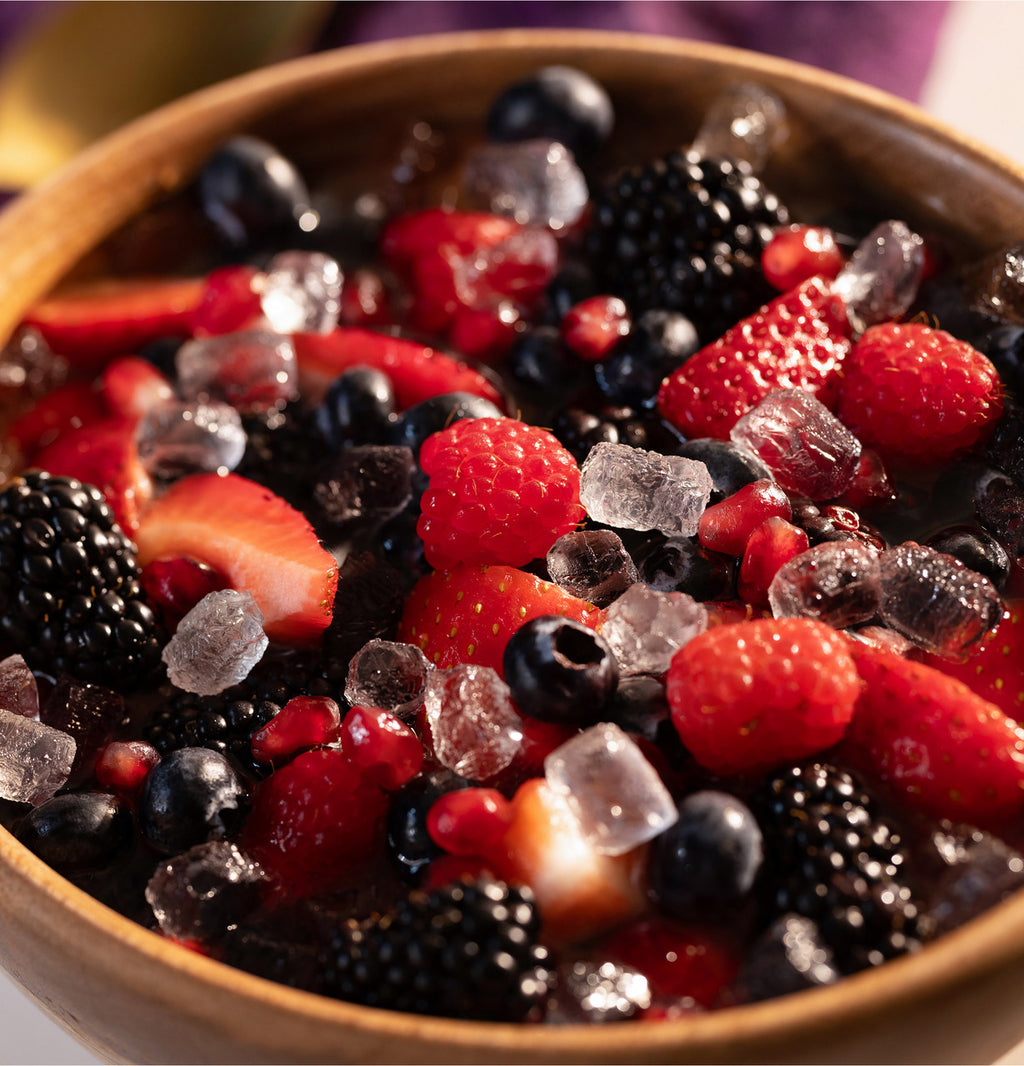 Nugget ice with berries