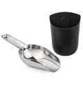 Stainless steel ice scoop and holder